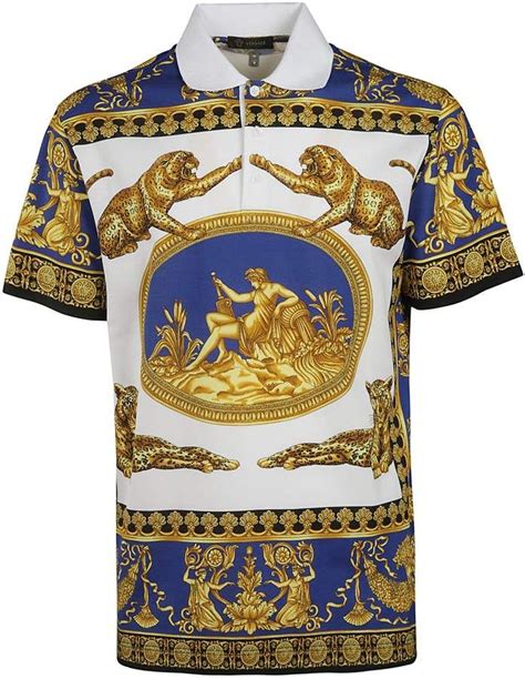 front tie blue versace top|Versace designer shirts.